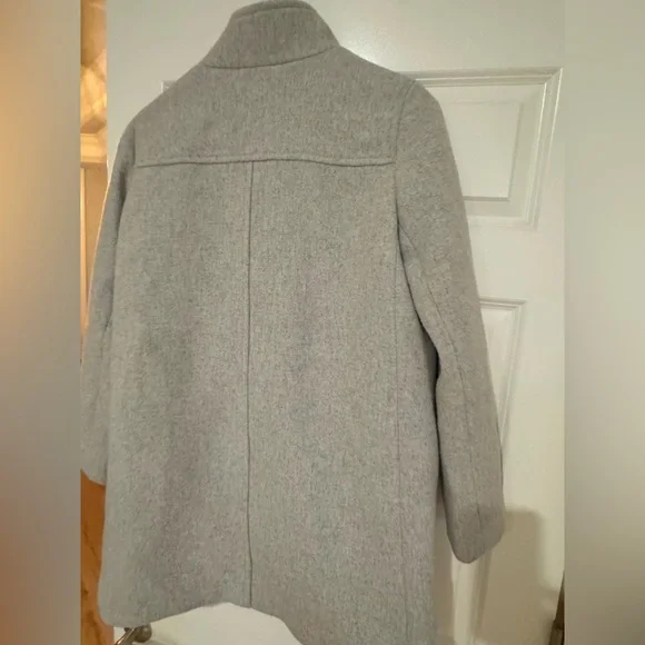 J Crew Italian Wool Coat Jacket Light Gray - Picture 2 of 4